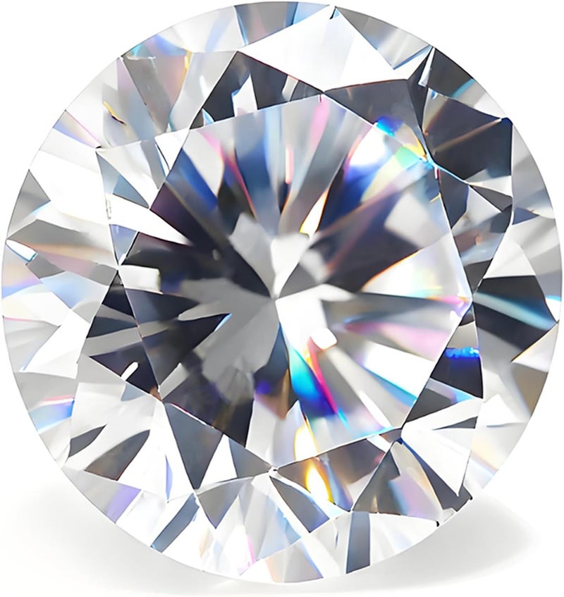BLAROSE Store Round Cut White Cubic Zirconia Stones, 5A Quality, Loose CZ Synthetic Gemstones for Jewelry Making - Image 1